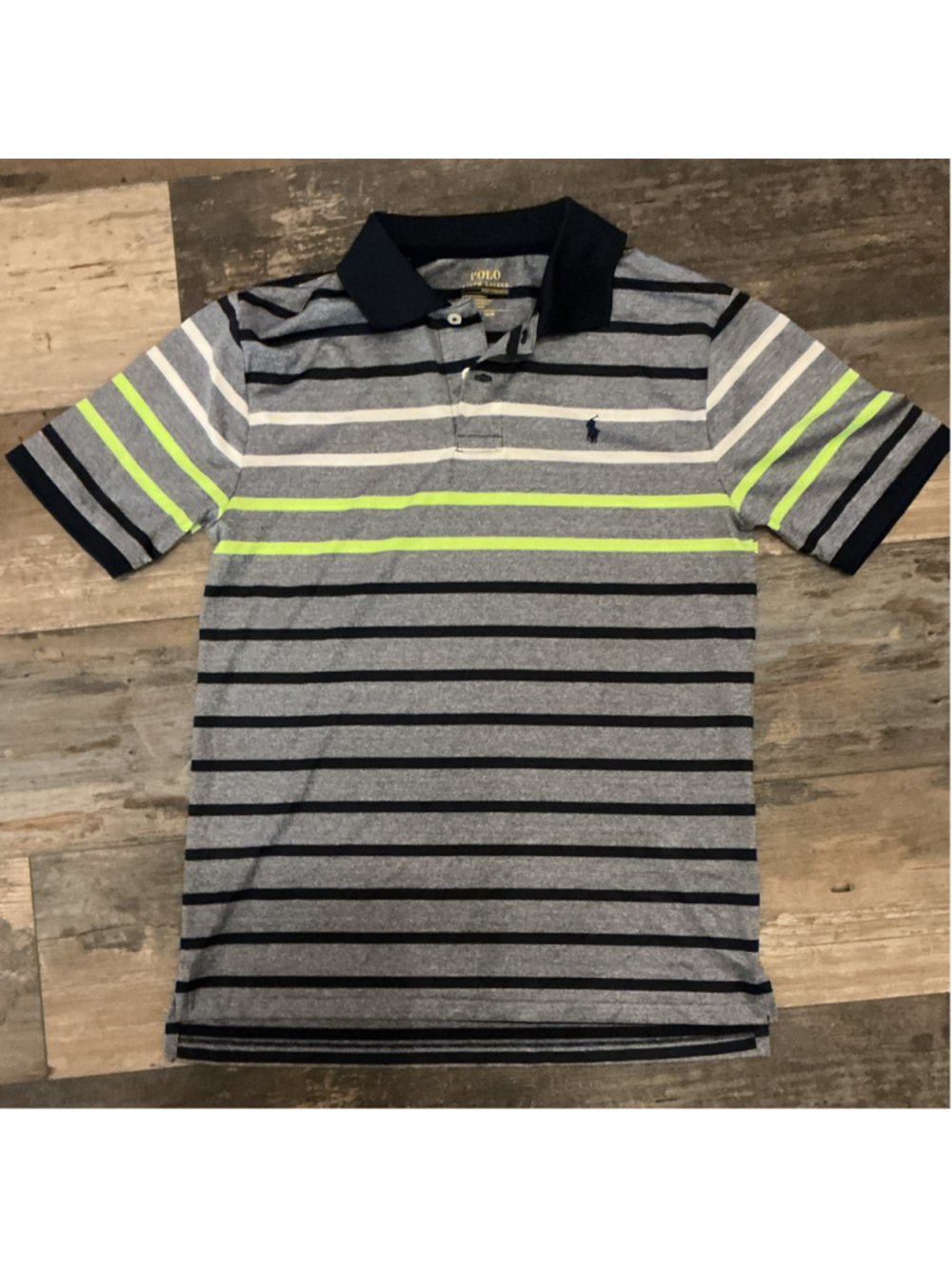 Polo Ralph Lauren Boys' Large 14-16 Ruby Shirt Blue Striped
